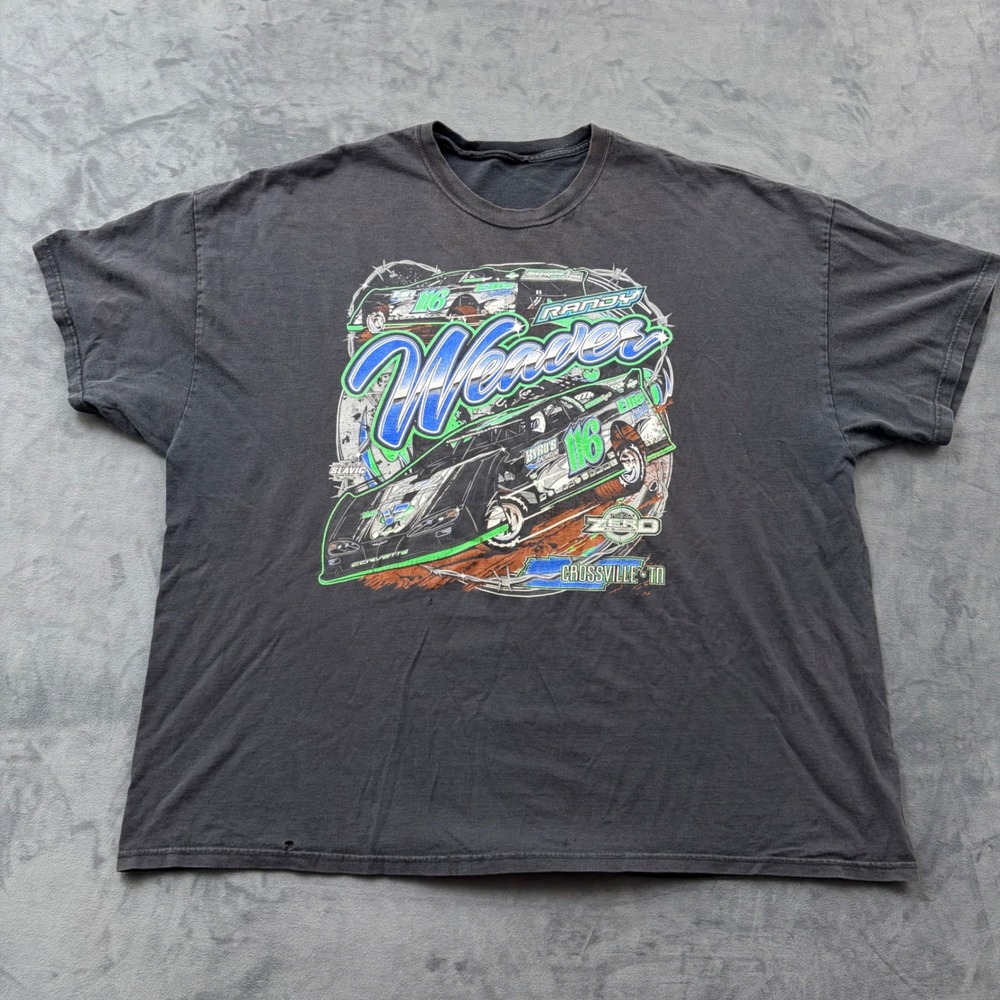 Vintage Randy Weaver 116 Dirt Late Model Racing T-Shirt Black Graphic Tee 2XL